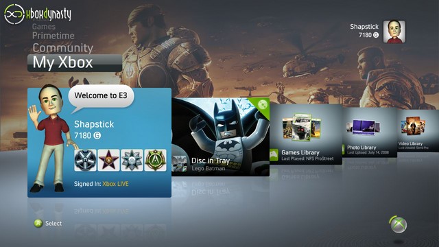 Xbox 360 Dashboard Themes Hintergründe