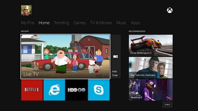 Xbox One - Xbox One Dashboard - Screenshots - 478 Hits