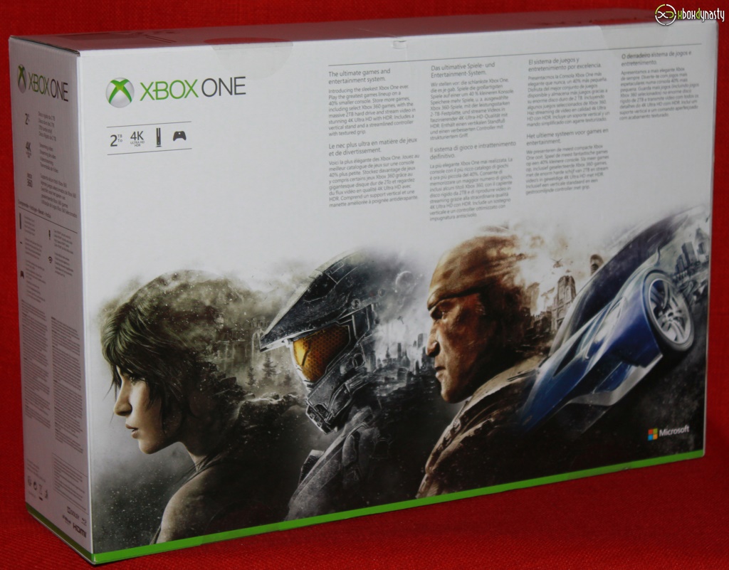 Xbox One S Verpackung Rückseite