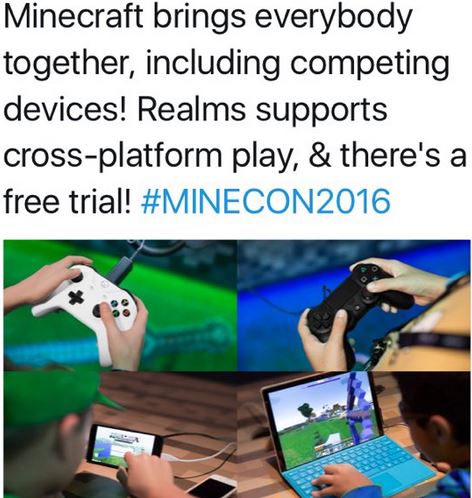 Minecraft Realms mit Xbox LIVE und PlayStation Network Cross-Play